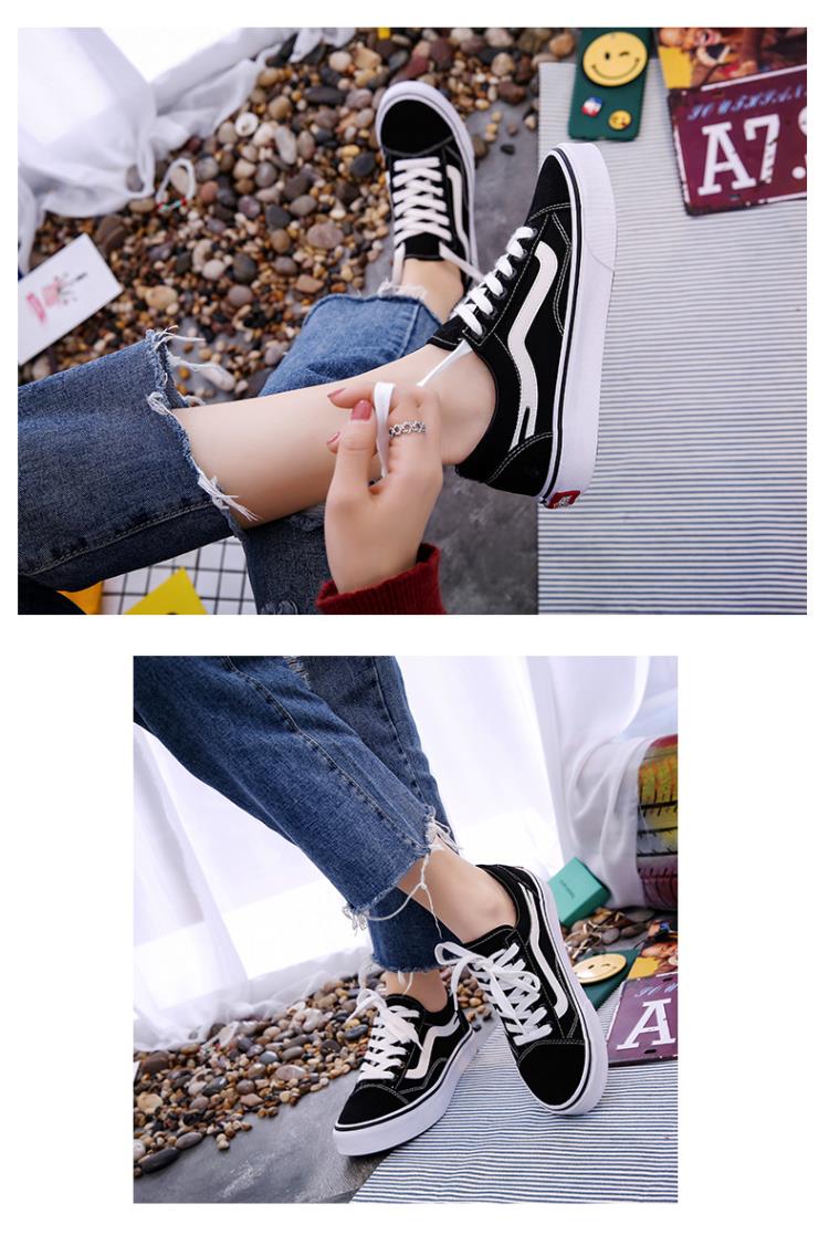 Giày nữ mới của Hàn Quốc Giày vải màu đen hoang dã cho nữ sinh viên phong cách Harajuku ulzzang Han Faner hương vị Hồng Kông giầy fila nữ