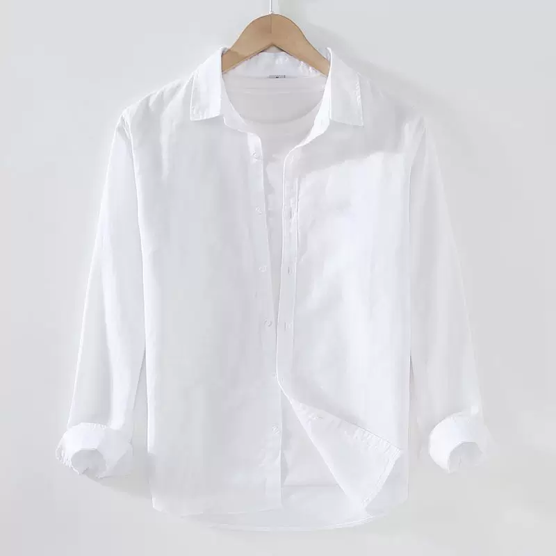 Японская рубашка, летняя одежда для Freizeit на отдых, oversize, хлопок и лён