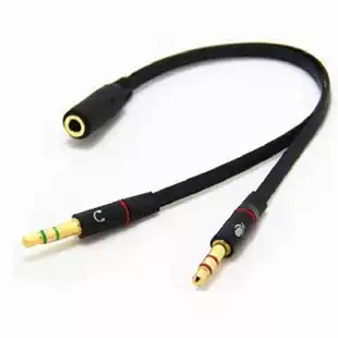 Mobile phone microphone headset conversion computer headset 3 5 two-in-one extension cable one point two audio adapter cable