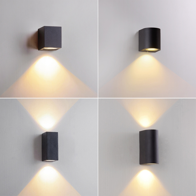 Led Outdoor Waterproof Wall Lamp Simple Villa Exterior Wall Courtyard Garden Garden Aisle Corridor Balcony Double-Head Wall Lamp