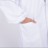 Хлопковая белая униформа медсестры для работы подходит для мужчин и женщин, увеличенная толщина, короткий рукав