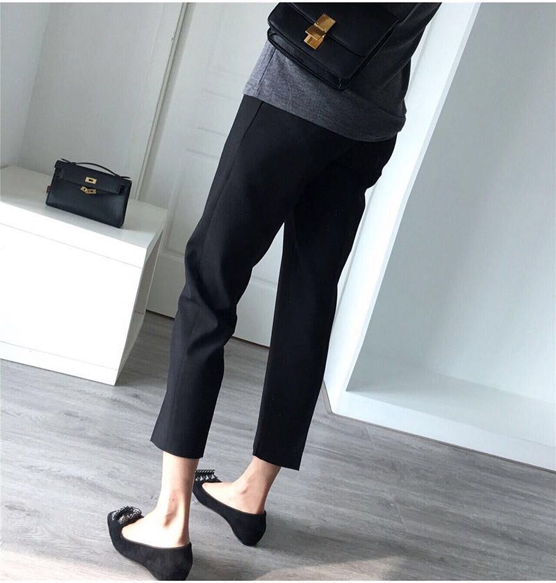 Bà bầu mang quần mùa xuân và mùa thu mới thủy triều mẹ nâng bụng mặc quần Harlan đáy quần 200 kg chất béo MM mùa thu quần bầu trắng