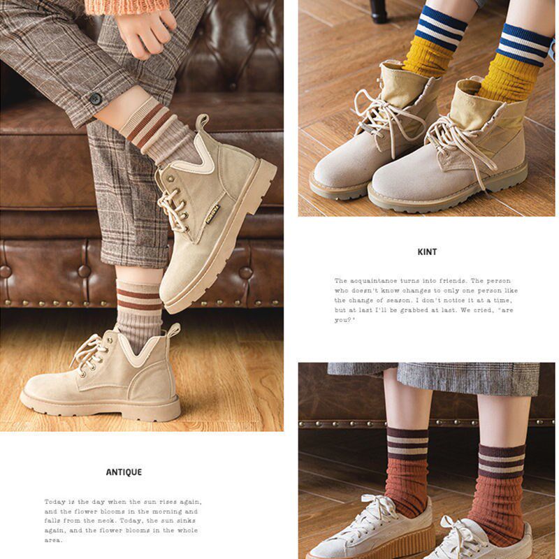 Korean version of the long tube women's socks spring and autumn four seasons T C blended trend bubble socks deodorant black and white Japanese ins wild