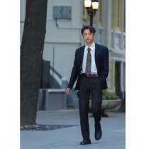 He Jianghai The same original retro 80 Hong Kong style nostalgic style woolen autumn and winter gentleman casual wild suit jacket male