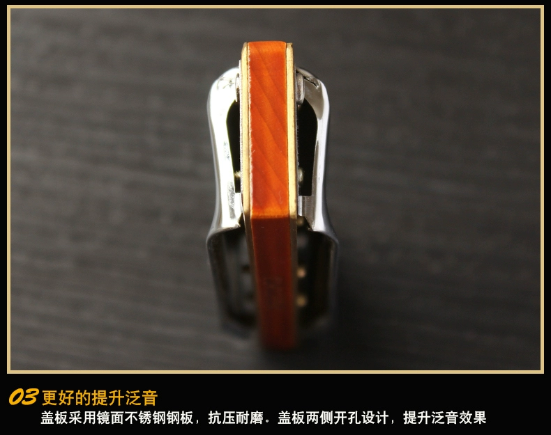 Harmonica 10 lỗ blues mười lỗ gỗ đàn hương chơi nhạc cụ blues có thể được thay đổi giai điệu PADDY12 chơi hòa tấu - Nhạc cụ phương Tây kèn đồng