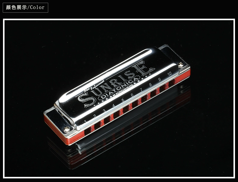 Harmonica 10 lỗ blues mười lỗ gỗ đàn hương chơi nhạc cụ blues có thể được thay đổi giai điệu PADDY12 chơi hòa tấu - Nhạc cụ phương Tây