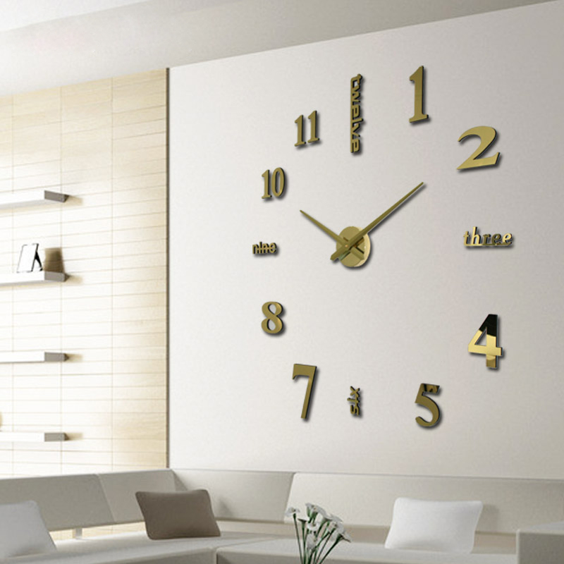 Часы с отдельными элементами. Diy clock настенные 3d. часы настенные diy clock 3d. diy clock настенные 3d часы самоклеящиеся. большие настенные 3d часы №3 (max 130см) черный глянец.