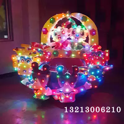 New double inflatable cover square color lamp inflatable electric car New Air model electric car cartoon color lamp cover