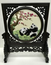 Su embroidery pure hand embroidery classic ornaments boutique embroidery double-sided embroidery finished high-end gifts Chinese style chicken winged Wood