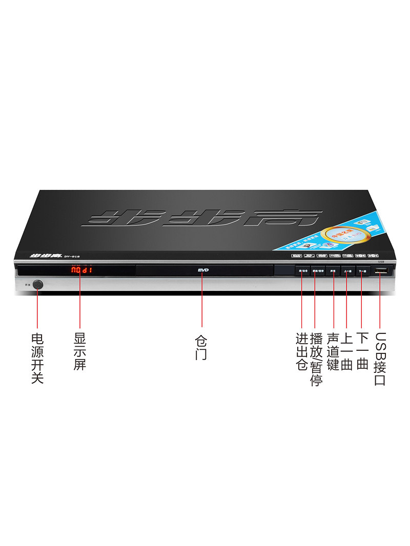 Bbk New Model Home Vcd High-Definition Dvd Player Bluetooth Mp4U Disc Vcd Player Cd Player