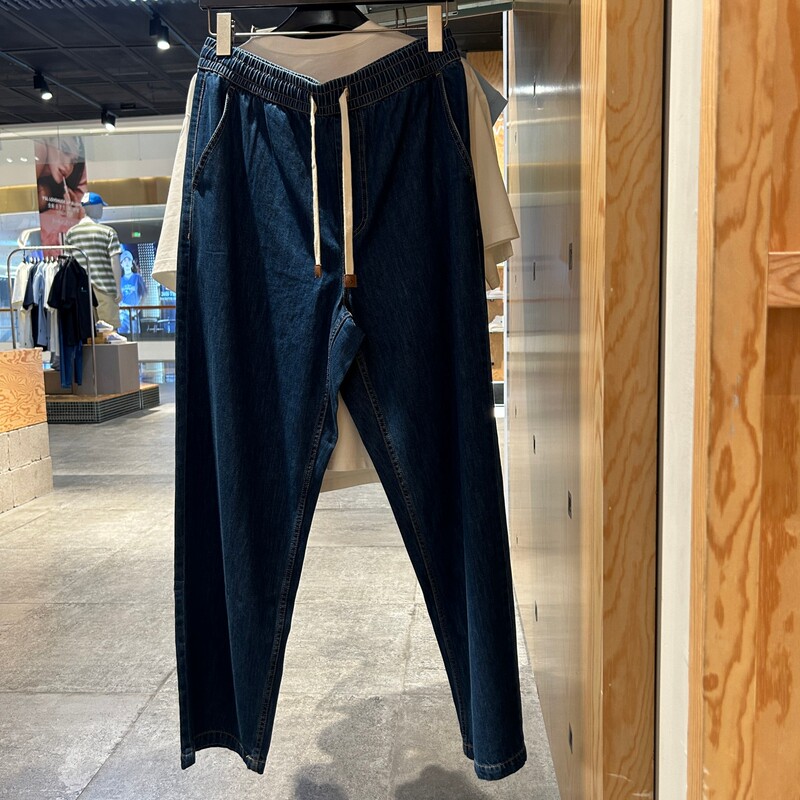 Converse Men's Jogger Jeans with Elastic Waist and Drawstring, Casual Long Pants, Relaxed Fit Mcj764-Uha