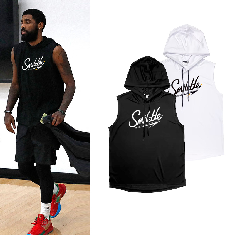 Irving American-Style Basketball Jersey Hooded Vest Sleeveless Quick-Dry Sweatshirt Sports Training Men's Hooded Vest Irving American-Style Basketball Jersey Hooded Vest Sleeveless Quick-Dry Sweatshirt Sports Training Men's Hooded Vest
