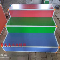 Multifunctional wooden color choir stage group photo stand factory direct supply multifunctional hexahedral music stool