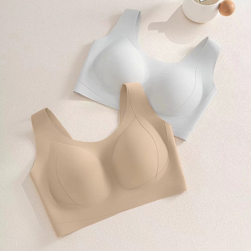 Zero-Feel Seamless Bra for Large Busts, Cd Cup, Anti-Sagging, Lifting, Gathering, Wireless, Fixed Cup Bra 403