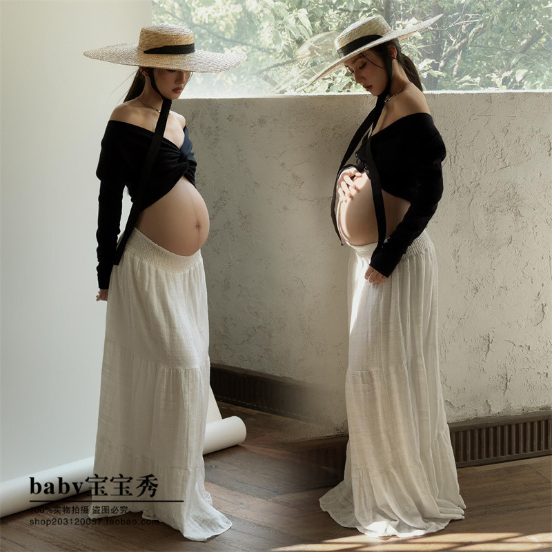 New Style Maternity Photography Clothing for Photo Studios, Fashionable, Sweet, Simple, and Comfortable for Pregnant Moms at Home, Stylish Maternity Photography Outfits