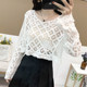 ເສື້ອເຊີດ lace hollow blouse ບາງໆສໍາລັບແມ່ຍິງ