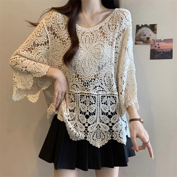 ເສື້ອຢືດແບບຝລັ່ງເສດແບບ retro crocheted