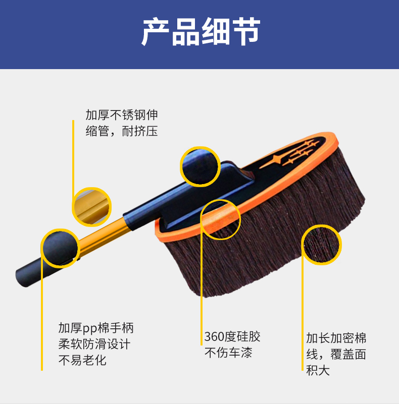 Chổi quét sáp ô tô lau bụi Nháy rửa xe ô tô lau bông chỉ quét sáp cọ sáp kéo dụng cụ vệ sinh - Sản phẩm làm sạch xe dụng cụ vệ sinh nội thất ô tô