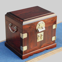 Big red sour branch mortise retro high-grade jewelry box solid wood mahogany wedding gift first jewelry storage box with lock