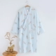 Áo ngủ kimono Nhật Bản của phụ nữ cotton tinh khiết vào mùa xuân và mùa hè yukata mỏng giữa chiều dài của Nhật Bản và áo choàng tắm gió bông lỏng - Night Robe