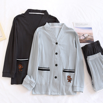 Lovers Pyjamas Womens Spring Autumn Season Pure Cotton Thin family clothes men and women All cotton Summer Leisure Han version available for outdoor suits