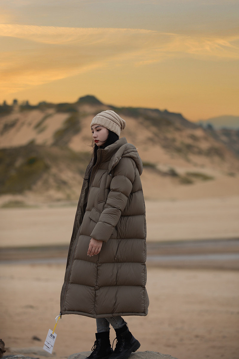 Yuwu 2022 winter new product 95 white goose down peace of mind plus lengthened puff feel down jacket female large size