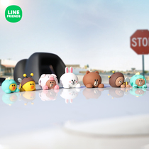 LINE FRIENDS Brownbear cute creative car center console decoration interior accessories car accessories