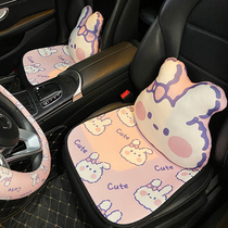 Car headrest neck pillow female cartoon cute car seat cervical pillow neck pillow car pillow cushion pair