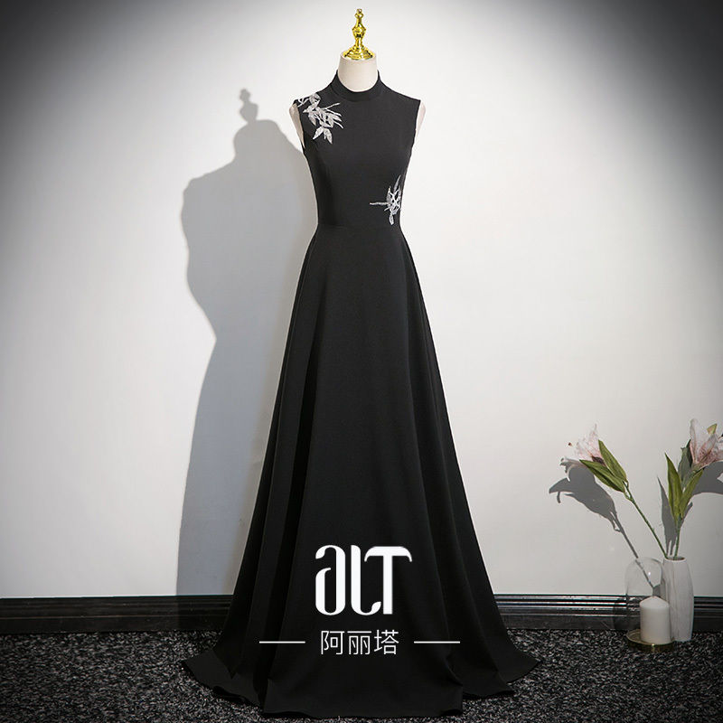 Alt Alita Black New Chinese Style Sleeveless Dress for Women, Niche Design, High-End Elegant Dress