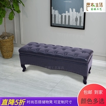 Light and luxurious stool door changing shoes stool living-room sofa footstool Bench Cot Tailstool Bedroom Bedtail Bench home leather stool