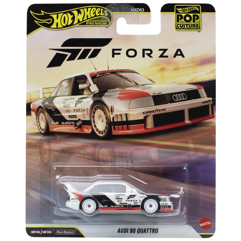 Hot Wheels Entertainment Culture Iron Base Rubber Tire Alloy Car Model Audi White Racing Car Hxd63