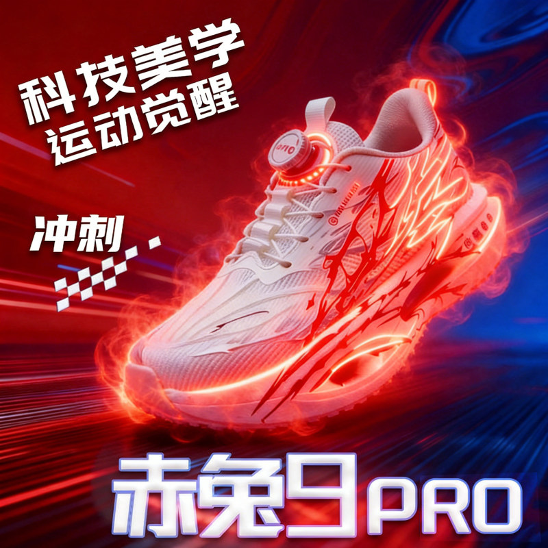 Red Rabbit 9 Pro Running Shoes for Men, Limited Edition for the Year of the Horse, Carbon Plate Shock Absorption, Ultra-Light Professional Racing Sports Shoes, Heartbeat Running Shoes