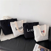 2020 hand-held new canvas bag literary and artistic versatile one-shoulder canvas bag simple large capacity bag women bag tot