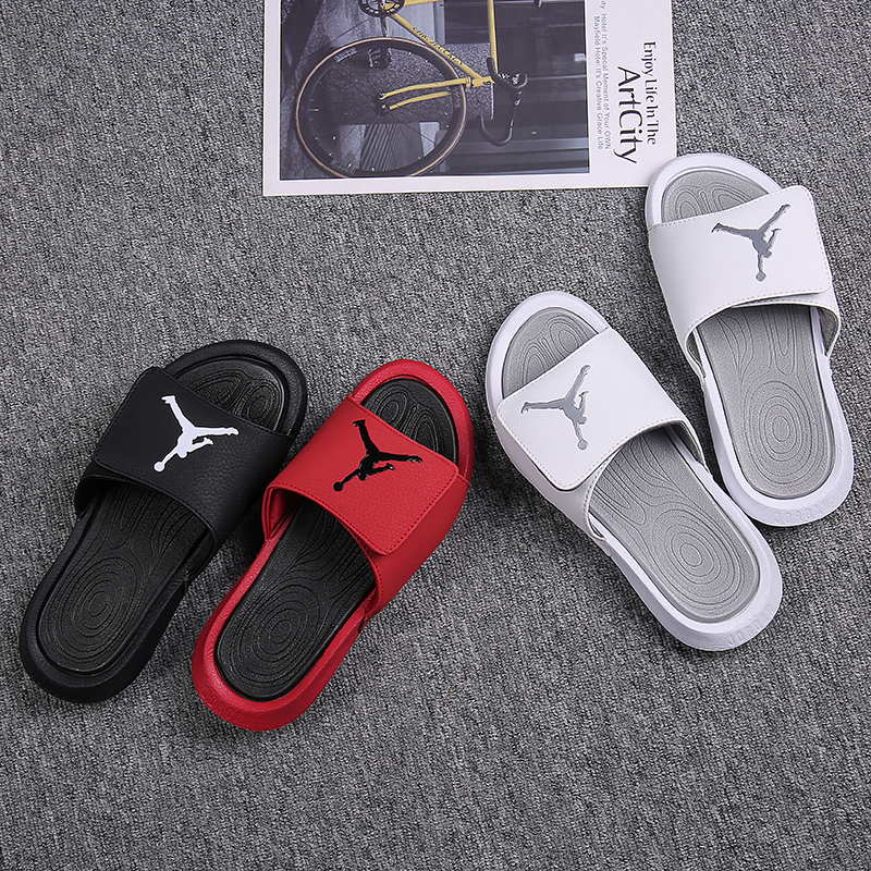Official Website Jordan Slippers for Men and Women, New Velcro Sports Sandals, Breathable Slip-On Slippers for Students and Couples, Korean Version