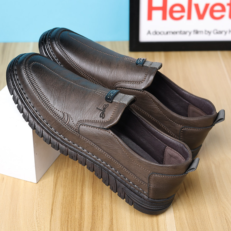 Soft cowhide men's shoes casual leather shoes men's leather soft leather soft sole dad shoes deodorant driving leather shoes men 77