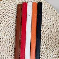 Cortex pu bag with 60cm strawberry bag handle multi-color handmade diy woven bag accessories delivery bag with nail rivet