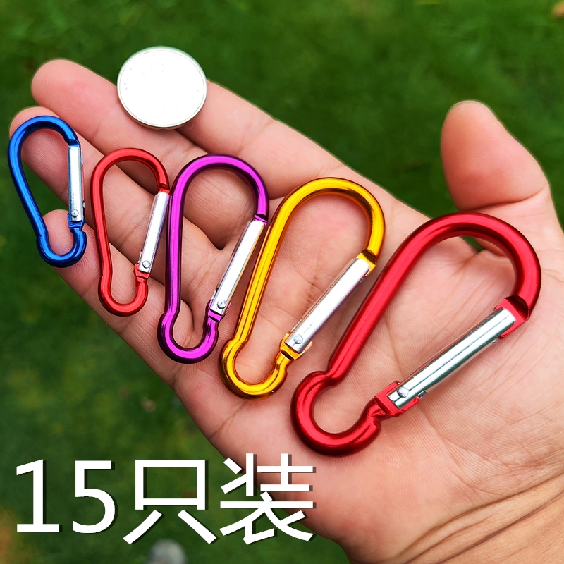 ひょうたん型登山用バックル アルミ合金製 金属フック アウトドア クイックドロー ミニ多機能 スプリングバックル キーホルダー 送料無料