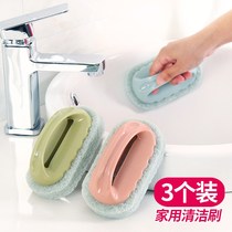 Kitchen bathtub decontamination magic wipe washbasin sponge wipe washing pot brush tile sink handle cleaning brush