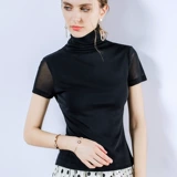 Элегантная эластичная приятная телу спортивная одежда, короткий рукав, облегающий крой, большой размер