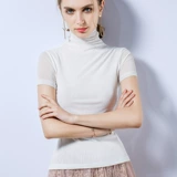 Элегантная эластичная приятная телу спортивная одежда, короткий рукав, облегающий крой, большой размер