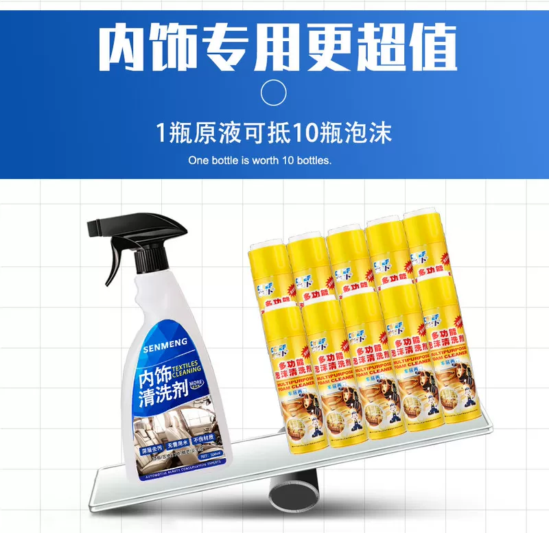 Cung cấp chất tẩy trần nội thất ô tô, vải mái nội thất, vải nỉ, ghế da, chất tẩy rửa khử nhiễm mạnh - Sản phẩm làm sạch xe