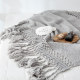 Zexi 홈 북유럽 스타일 모란디 컬러 소파 담요 니트 낮잠 레저 덮개 담요 ins wind bed tail blanket