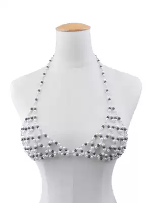 Edway European and American fashion Bohemian national sexy gypsy chain body chain bikini pearl chest chain female