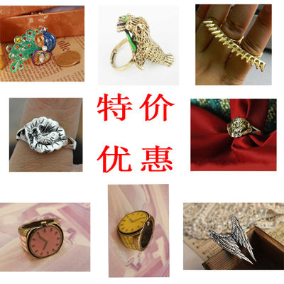 Fashionable and versatile European and American retro fashion, versatile and personalized trendy ring