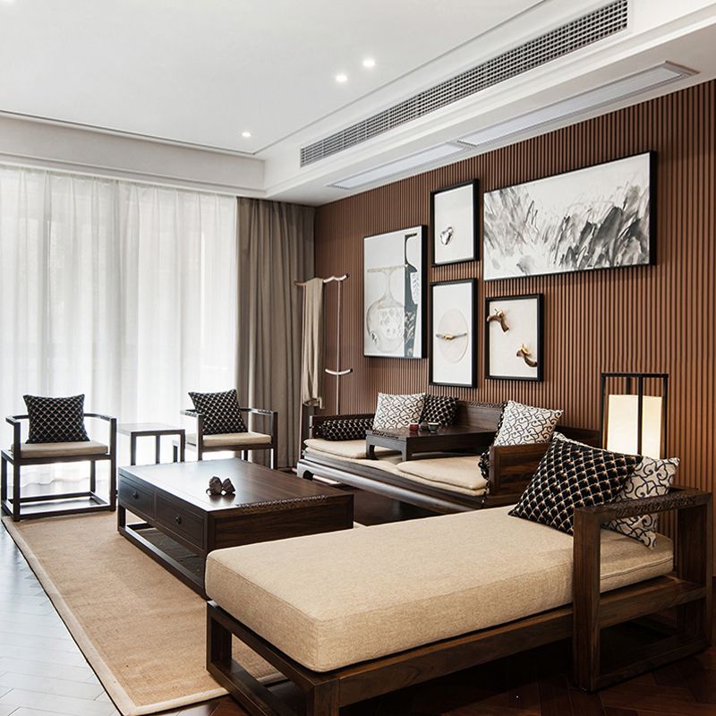 New Chinese modern minimalist Couch Potato bed Guido Composition-style Sofa Ujin Wood Zen furniture Customized