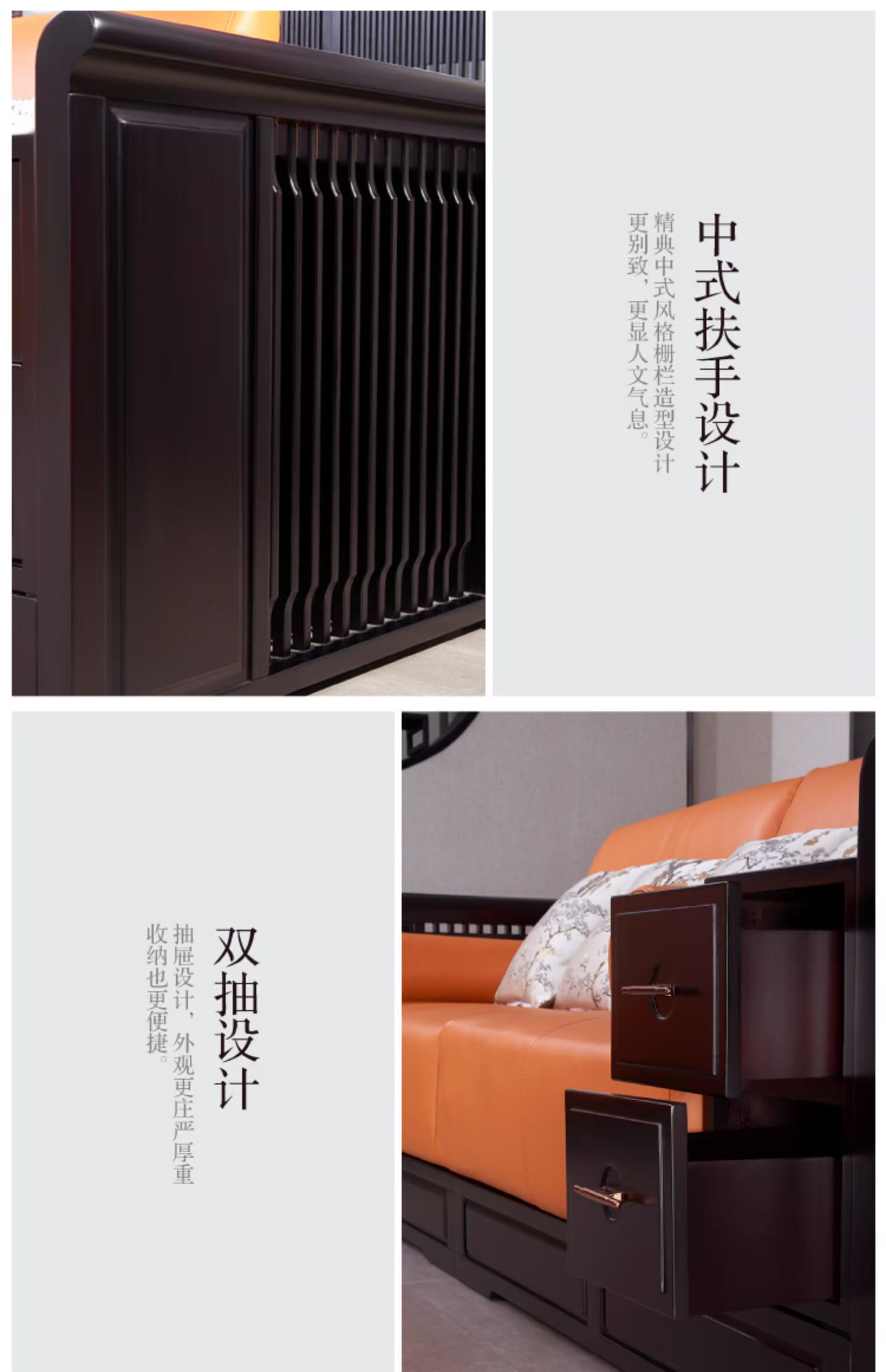 Mới phong cách Trung Quốc sofa gỗ hồng mộc Hedgekey gỗ hồng mộc gỗ phòng khách kết hợp đồ nội thất gỗ gụ Zen da - Ghế sô pha ghế sofa thư giãn