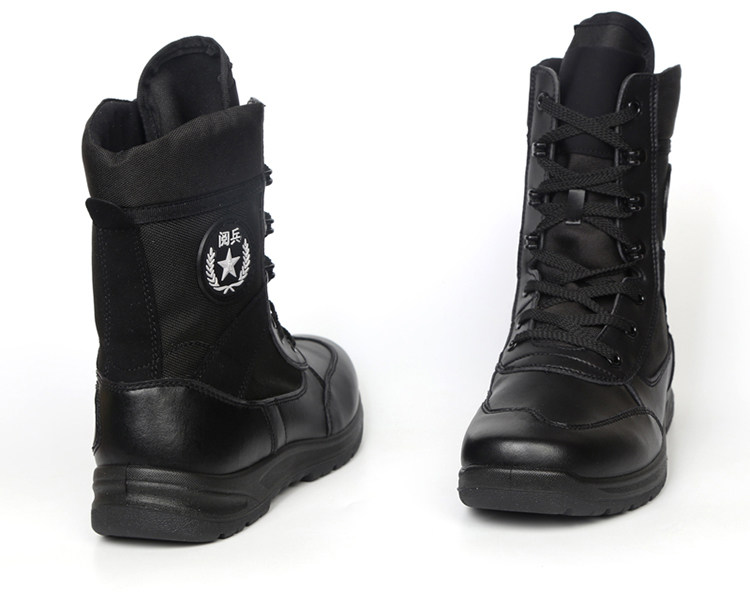 Boots militaires en cuir - lumière - Ref 1399299 Image 23