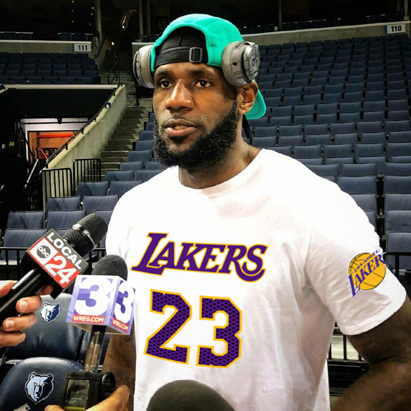 Lakers Championship Lebron James No. 23 Lakers Basketball Sports Training Uniform Same Style Large Size