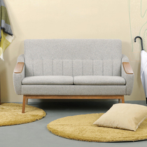 Wooden furniture day style sofa solid wood armrests Danish Nordic medieval classic cloth art living room brief for small family
