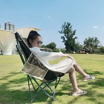 Outdoor folding lunch chair portable casual picnic drawing students camping chair beach moon fishing chair